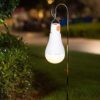 (2 Uni) Candeeiro de Campismo Solar e USB LED 7W com 3 Modos Fenteer Branco