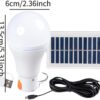 (2 Uni) Candeeiro de Campismo Solar e USB LED 7W com 3 Modos Fenteer Branco