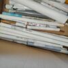 (x34) Lote de Telas e Papel Adesivo - Várias Dimensões
