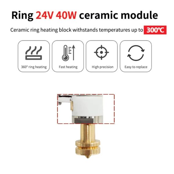 Hotend Kit Aquecimento Rápido Begrint Revo Cerâmico Ender 3 Pro V2 Voron