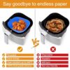 Cesto de Silicone para Air Fryer Quadrado Reutilizável Antiaderente 19cm - Preto