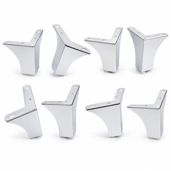 E126X3801_1779994352638_0 8 Suportes para Sofá Prateados Antiderrapantes - 10x10x10 cm