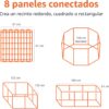 Parque Metálico Dobrável para Cães Amazon Basics 8 Paineis x 61 cm Preto