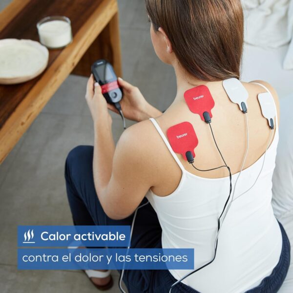 Eletroestimulador Digital Beurer EM 59 Heat TENS/EMS com Função Calor - Preto/Vermelho