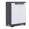 Armário Baixo Plástico Keter Linear com Puxadores Azuis 90 X 68 X 39 cm