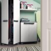 Armário Baixo Plástico Keter Linear com Puxadores Azuis 90 X 68 X 39 cm