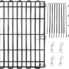 Parque Metálico Dobrável para Cães Amazon Basics 8 Paineis x 61 cm Preto