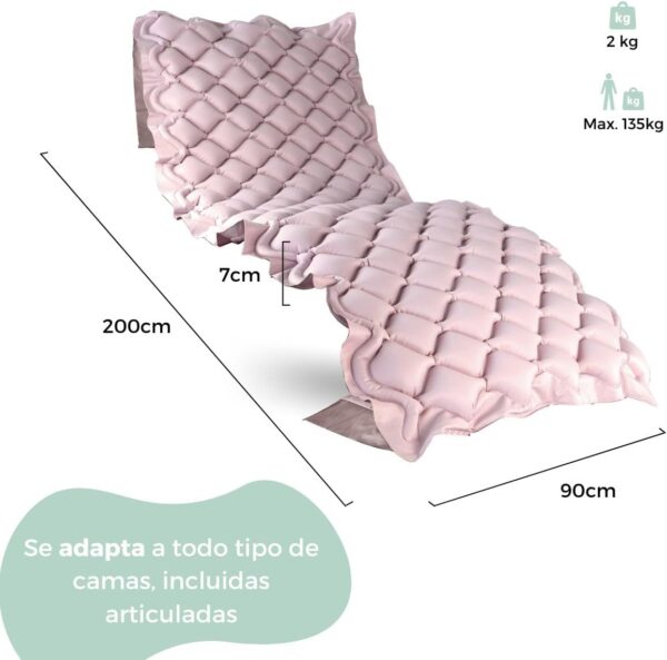 Colchão Antiescaras de Ar Mobiclinic Mobi 1 com Motor Compressor 200x90x7 cm Pvc Médico Beige