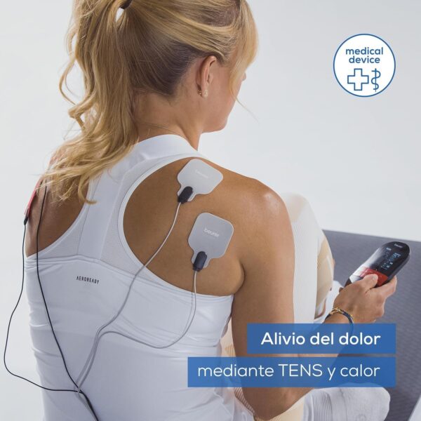 Eletroestimulador Digital Beurer EM 59 Heat TENS/EMS com Função Calor - Preto/Vermelho