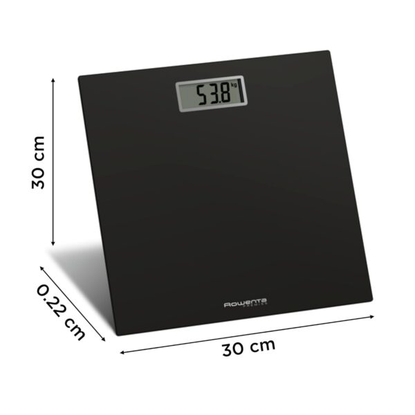 Balança de Casa de Banho Rowenta Premiss com Ecrã LCD Design Fino Até 150 Kg Preto
