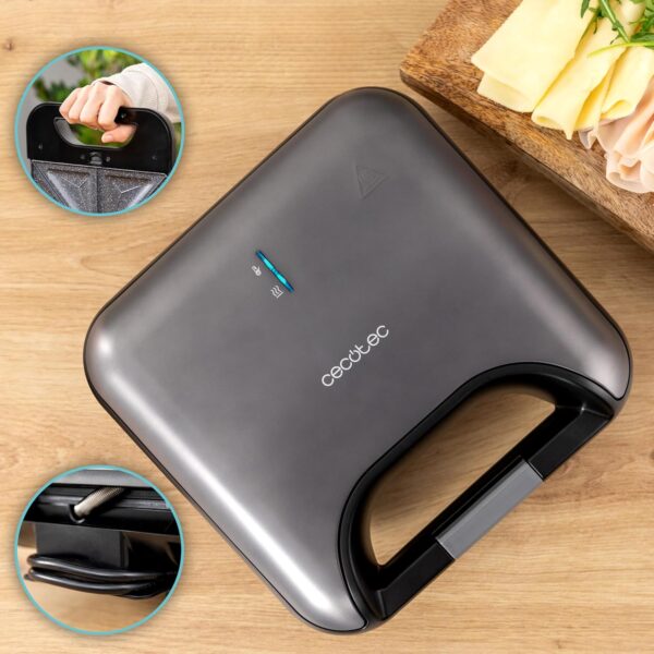 Sanduicheira Cecotec Rock’nToast Combo 800 W 2 Sanduíches Inoxidável Placas Antiaderentes
