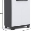 Armário Baixo Plástico Keter Linear com Puxadores Azuis 90 X 68 X 39 cm