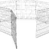 Parque Metálico Dobrável para Cães Amazon Basics 8 Paineis x 61 cm Preto