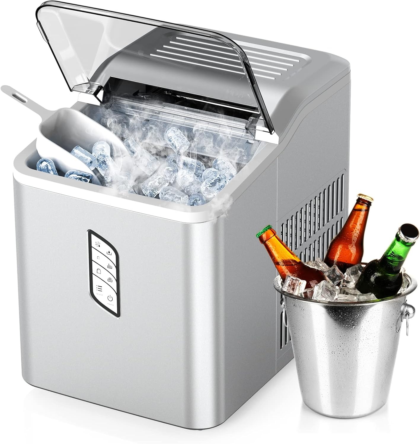 Máquina de Cubos de Gelo Rápida 12kg/24h com Autolimpeza TUMISUE Portátil