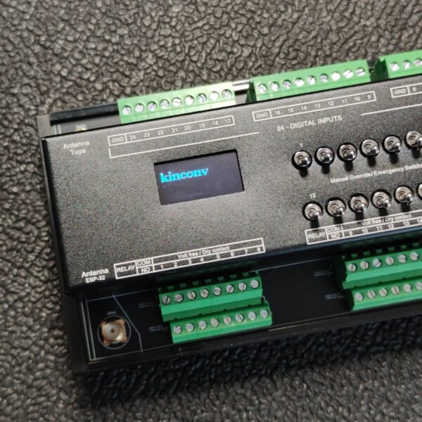 Controlador Inteligente 24 Canais Relé ESP32-S3 Ethernet RS485 KinCony B24