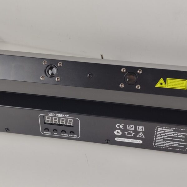 Barra Laser RGB 8 Olhos Efeito Feixe DMX para Festas e DJ - Preto