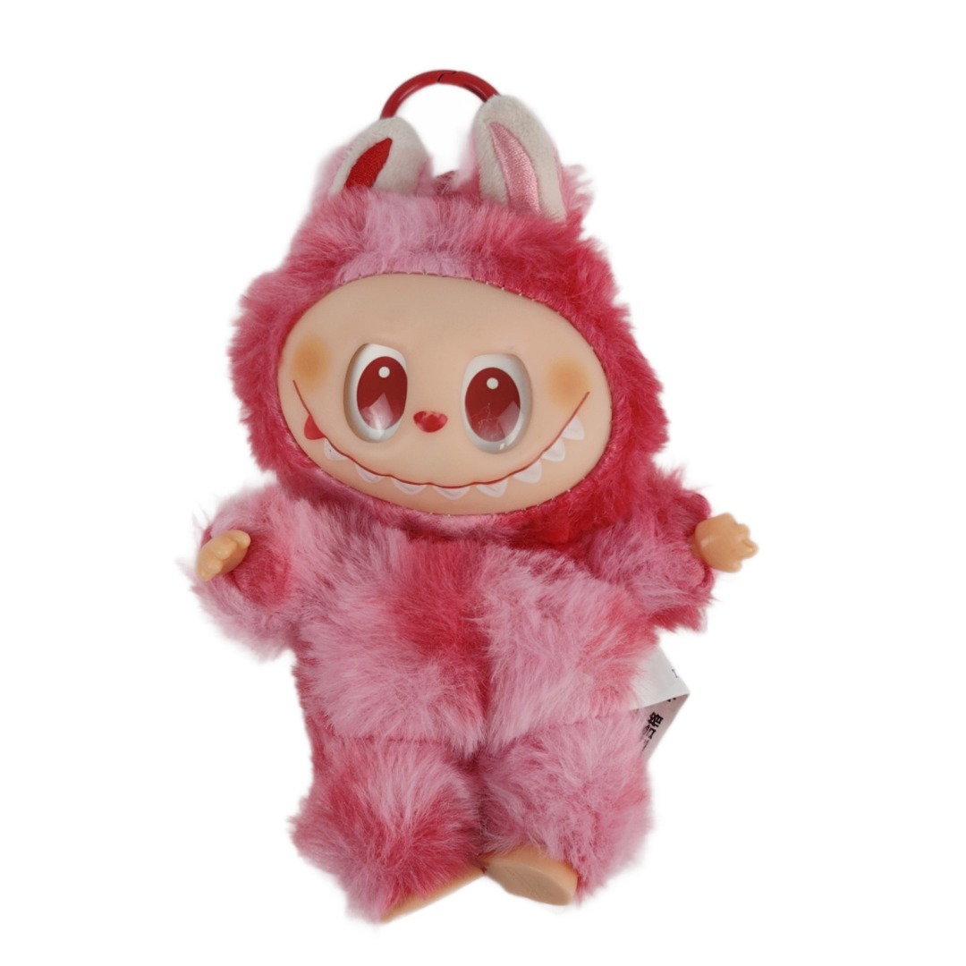 Boneco de Peluche Rosa Colecionável com Orelhas de Coelho e Estilo Fantasia