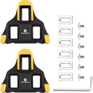 Travas para Pedais ROCKBROS Compatíveis com Shimano SPD-SL Flutuação 6º - Amarelo