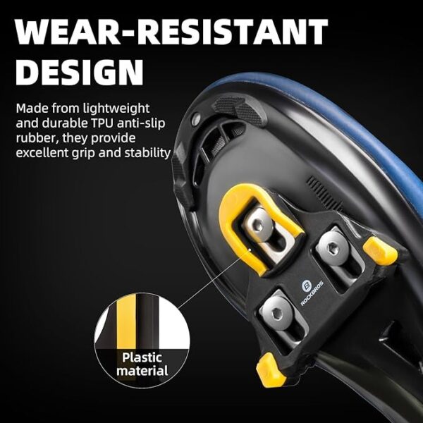 F126X3035_paste_1780586305845_3 Travas para Pedais ROCKBROS Compatíveis com Shimano SPD-SL Flutuação 6º - Amarelo