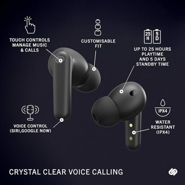 Auriculares Bluetooth Urbanista London Cancelamento Ruído ANC 25h - Preto