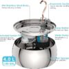 F126X3047_paste_1780586899173_1 Fonte de Água para Gatos Aço Inoxidável 4L Silenciosa TOMXCUTE PET-0007