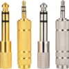 Adaptador de Áudio Kit 4 Unidades Jack 6.35mm e 3.5mm Stereo Metal eBoot 4330104044
