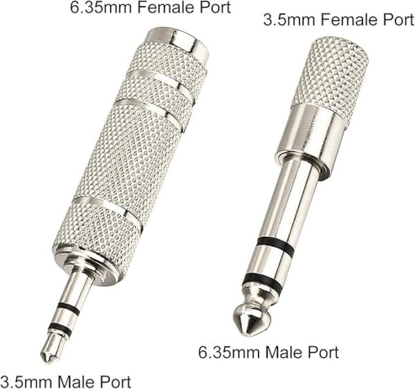 Adaptador de Áudio Kit 4 Unidades Jack 6.35mm e 3.5mm Stereo Metal eBoot 4330104044