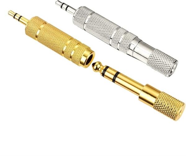 Adaptador de Áudio Kit 4 Unidades Jack 6.35mm e 3.5mm Stereo Metal eBoot 4330104044