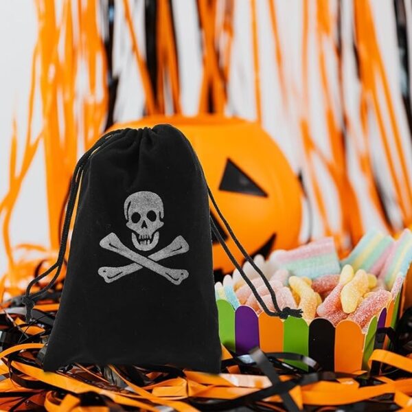 Sacos de Brinde FAVOMOTO Conjunto de 10 Unidades Estampado Pirata para Festas e Doces
