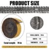 (2m) Fita de Vedação 3 mm x 2.5 cm x 2 m Autocolante para Lareira Resistente a 550°C - Preto