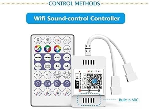 F126X3062_paste_1780587728348_1 Controlador LED Wi-Fi Magic Home 28Key RGB Pixel Alexa e Google Home - Branco