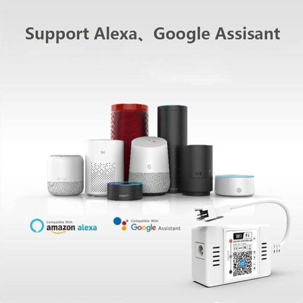 F126X3062_paste_1780587728348_4 Controlador LED Wi-Fi Magic Home 28Key RGB Pixel Alexa e Google Home - Branco