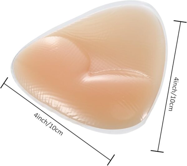 (10cm) Almofadas de Silicone Hestya Push-Up Invisíveis para Soutien - Bege/Transparente