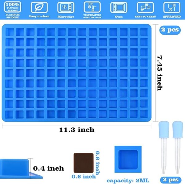 F126X3069_paste_1780588178565_1-1 (x2) Moldes de Silicone 126 Cavidades Quadrados com Conta-gotas Sakolla 695