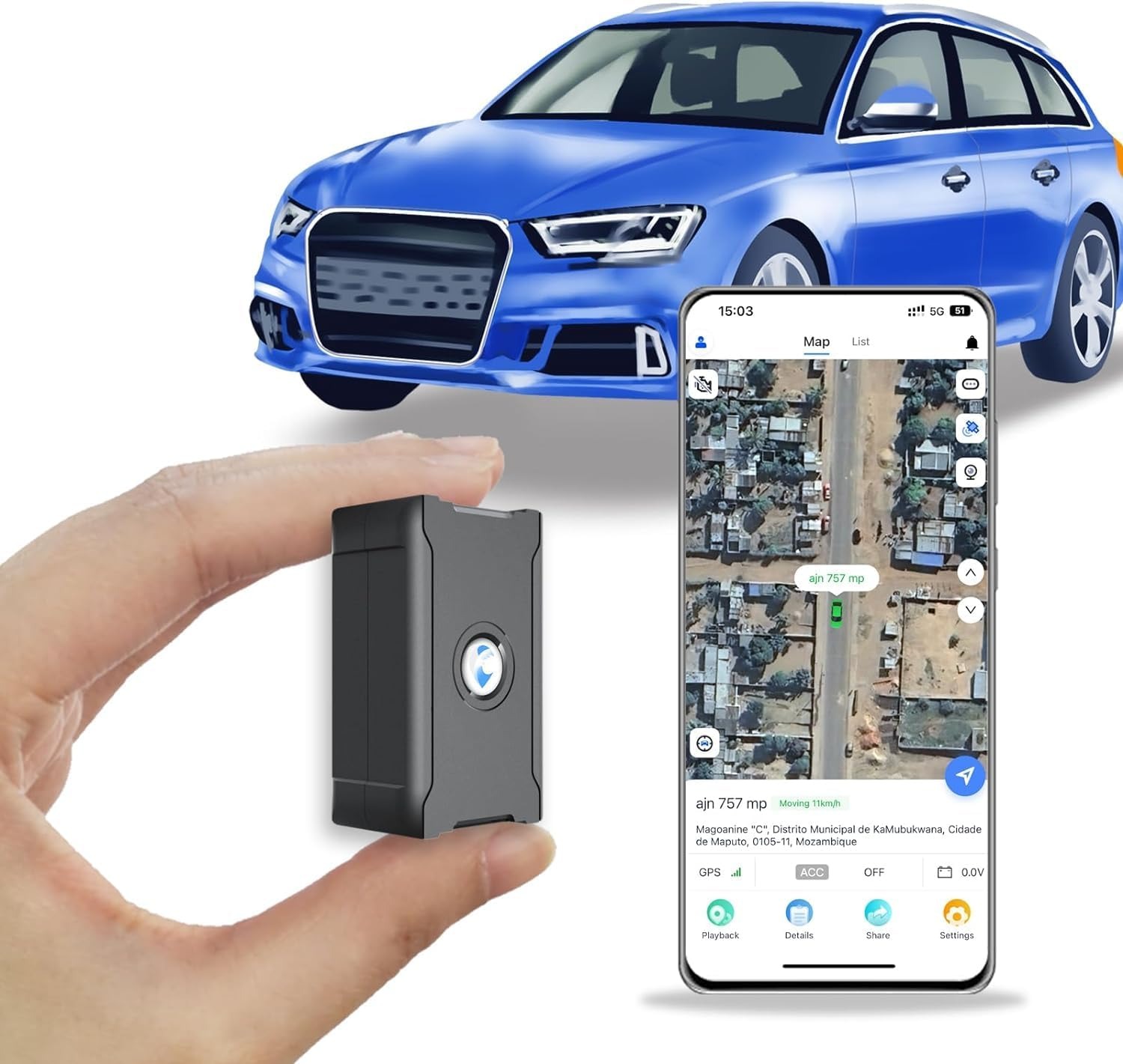 Localizador GPS Íman Forte Autonomia 3 Meses Wanwaytech S20