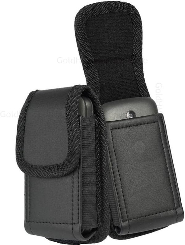 Bolsa de Cintura Nokia 2760 Dwdzey com Clip para Cinto em Pele - Preto