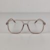 Óculos de Sol Oversized com Lentes Espelhadas e Armação Translúcida