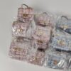 x30 Lote Estojo Porta-Auscultadores em Tweed Elegante com Porta-Chaves Dourado