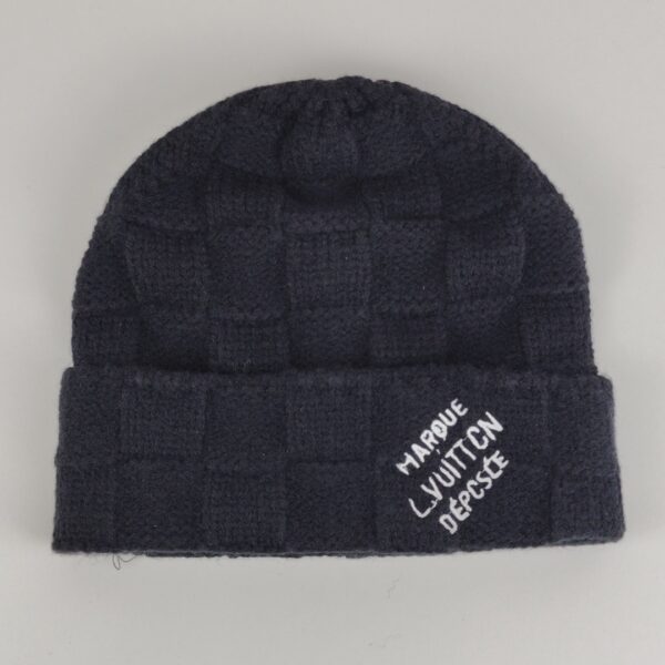 Gorro Premium de Malha Quadriculada Estilo Maison Francesa de Luxo