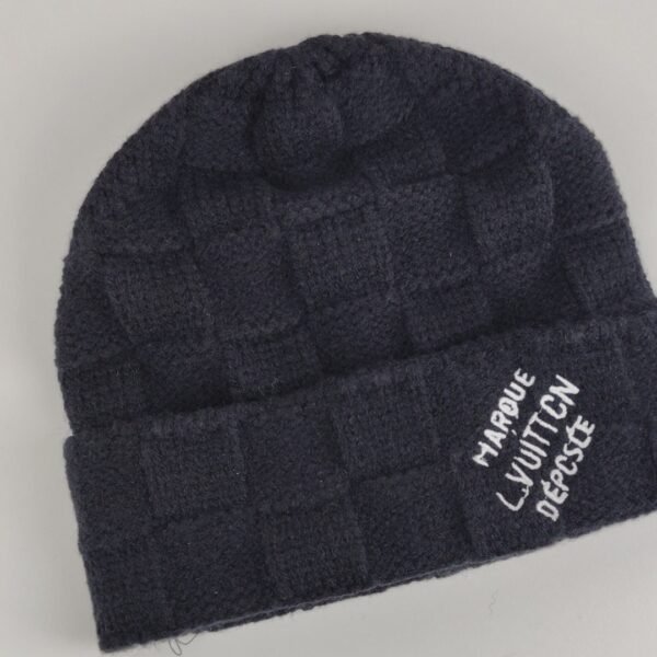 Gorro Premium de Malha Quadriculada Estilo Maison Francesa de Luxo