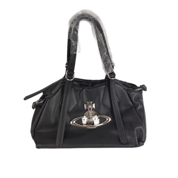 F126X3105_1780493136578_0 Mala Premium Preta em Pele Granulada Estilo Casa Britânica de Moda Alternativa
