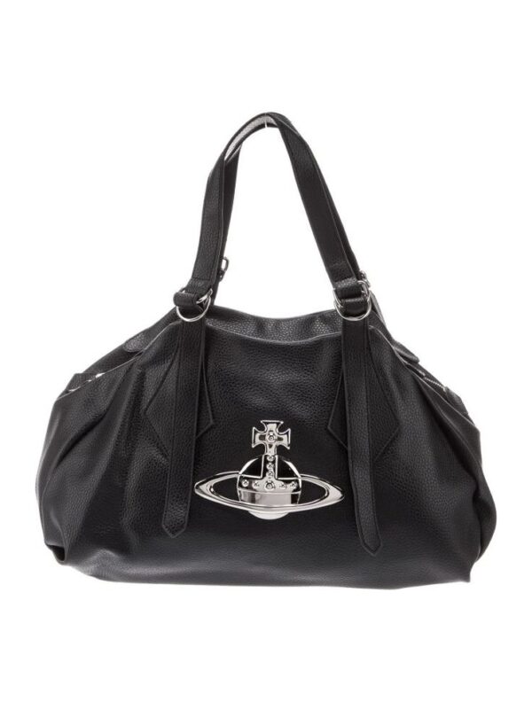 F126X3105_1780591105252_0 Mala Premium Preta em Pele Granulada Estilo Casa Britânica de Moda Alternativa