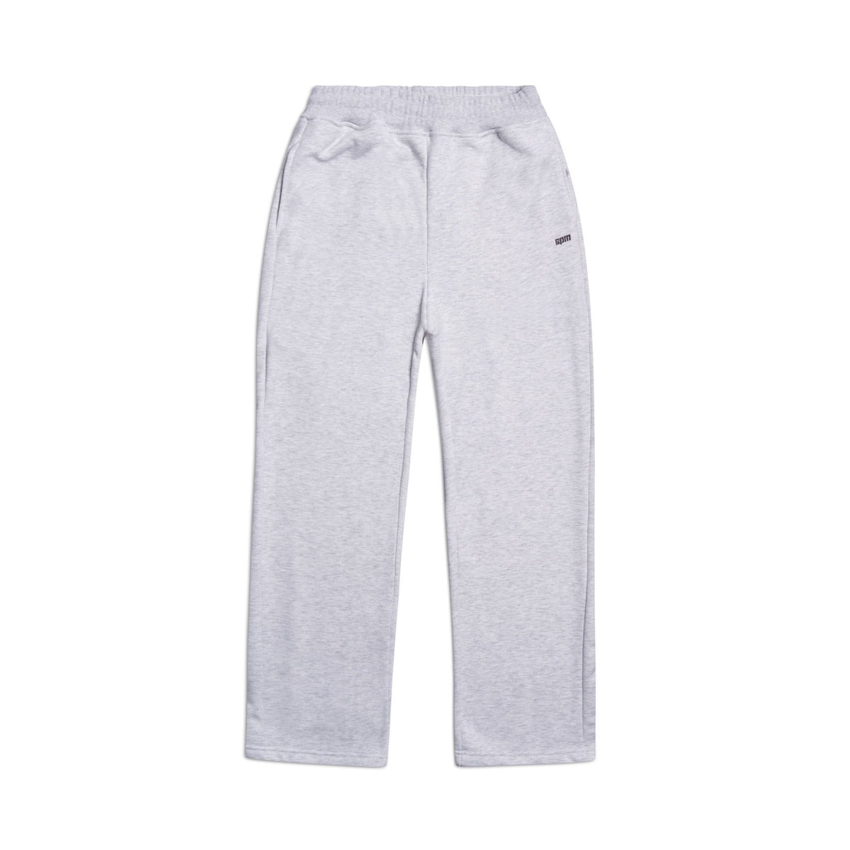Calças de Fato de Treino Streetwear 6PM+ Open Leg Logo Embroidery Algodão - Cinzento Claro