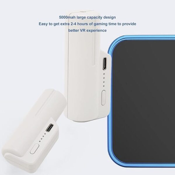 (x2) Bateria Externa para VR Tosuny 5000mAh para Meta Quest 2 Autonomia 2-4h - Preto