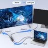 Switch HDMI GANA 4K@60Hz Bidirecional 2 Entradas 1 Saída com Cabo - Cinzento