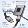 Switch HDMI GANA 4K@60Hz Bidirecional 2 Entradas 1 Saída com Cabo - Cinzento