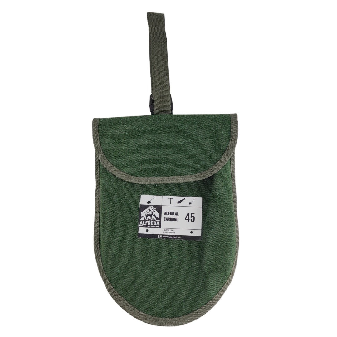 (10 Uni.) Bolsa Verde de Transporte para Pá de Campismo e Sobrevivência 29x20 cm
