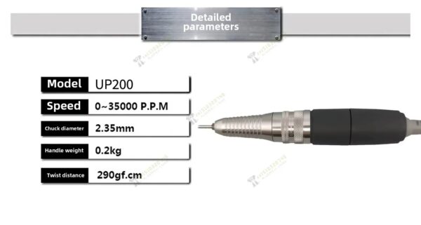 Broca de Unhas UP200 Elétrica 35000 RPM Profissional Manicure - Branca