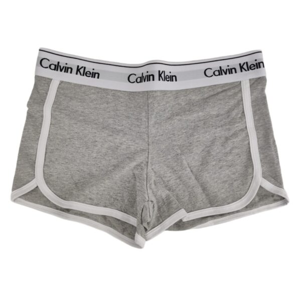 (M) Calções Femininos Cinza em Algodão com Cintura Elástica Estilo Minimalista Premium