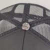Boné Trucker Premium Preto Estilo Rock de Luxo com Bordado Gótico Contrastante